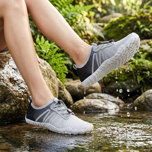Image of Hike Barefoot Shoes Women Men Footwear, Wide Toe Box Water Shoes, Quick-Dry Zero Drop Comfortable & Non-Slip Pro Barefoot Beach Swim Minimalist Grounding Shoe for Walking Hiking