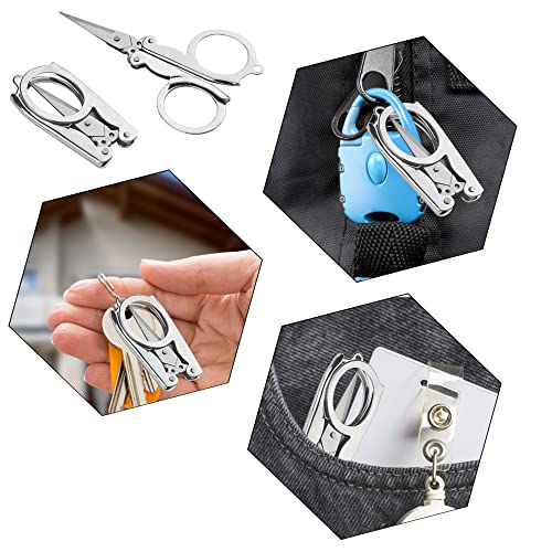 Ciseaux pliants en acier inoxydable : lot de 24 mini-ciseaux portables - 7
