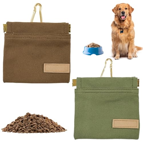 SNONESIY 2 Stück 12cm*12cm Leckerlibeutel für Hunde, leckerlitasche für hunde,futterbeutel hund,hundeleckerli tasche,hunde futterbeutel,futtertasche hund,leckerlitasche für hunde klein.
