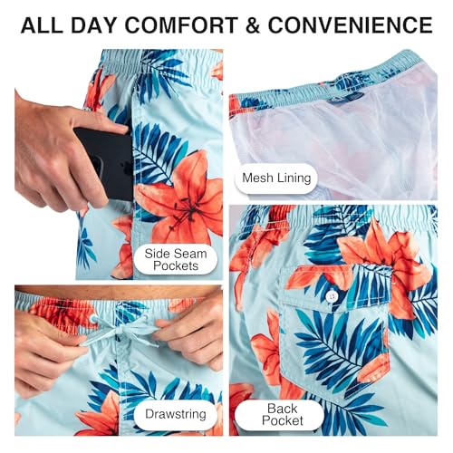 Image of Kanu Surf Men's Big Viper Extended Size Stripe Swim Trunk