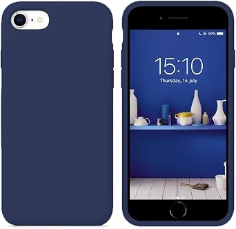 IceSword iPhone SE 3 Case 2022 [Upgraded]/ iPhone SE 2020 2nd Gen/ iPhone 7/ iPhone 8 Silicone Case Blue, Liquid Silicone Gel Rubber Cover, Drop Protection 4.7" inch iPhone SE 3 - Blue