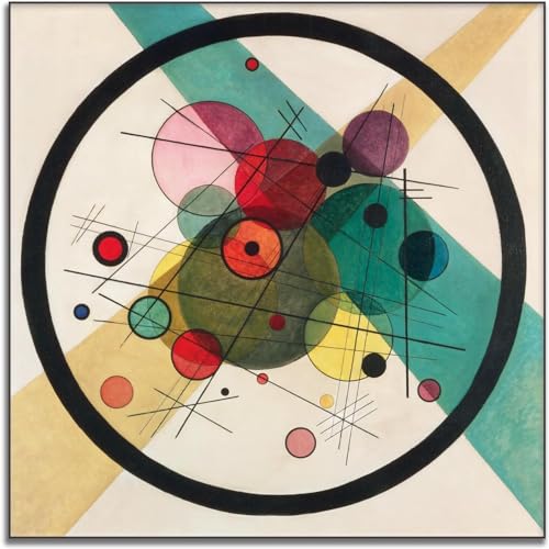Impression toile Wassily Kandinsky - Affiches vintage peinture abstraite 50x50