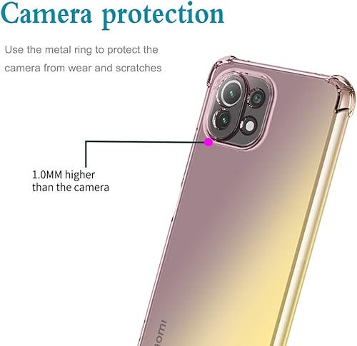 Miniatura 4 de Funda protectora para Xiaomi Mi 11 Lite 5G/11 Lite 5G NE/Mi 11 Youth M2101K9AG, lindo degradado claro delgado a prueba de golpes suave flexible TPU