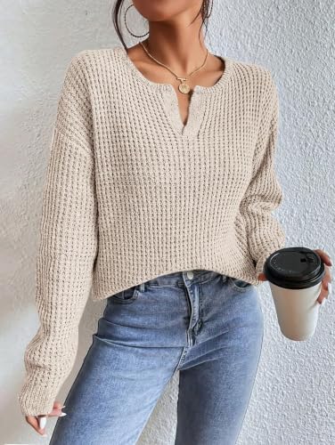 RICHSTORY Womens Sweaters Casual Long Sleeve Pullover Tops Khaki XS — view 4