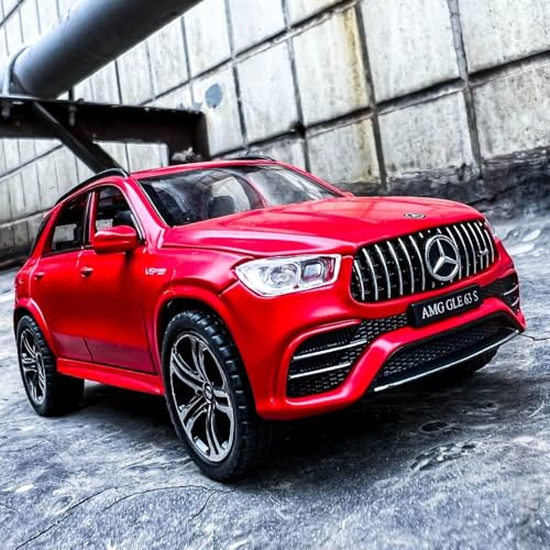 Image of 1:32 AMG GLE 63 S Scale Alloy Metal Pull Back Die-Cast Car Toy with Sound & Light Mini Auto Model for Kids Durable Metal Body Realistic Design Gift for Boys & Collectors (Red)