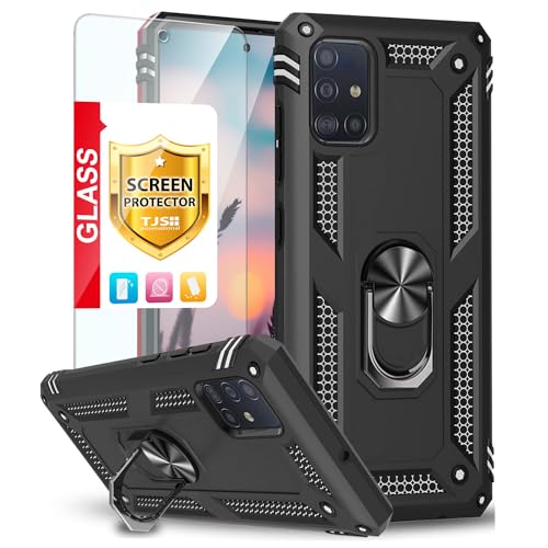TJS for Samsung Galaxy A51 5G Phone Case (Not Fit Galaxy A51 4G) (Black)