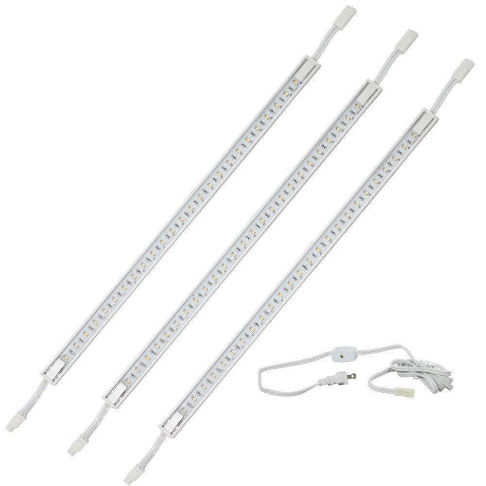 Professional Grade - 120 Line-Voltage LED Light … (3 Pack 16" White Strip/Cool Light)