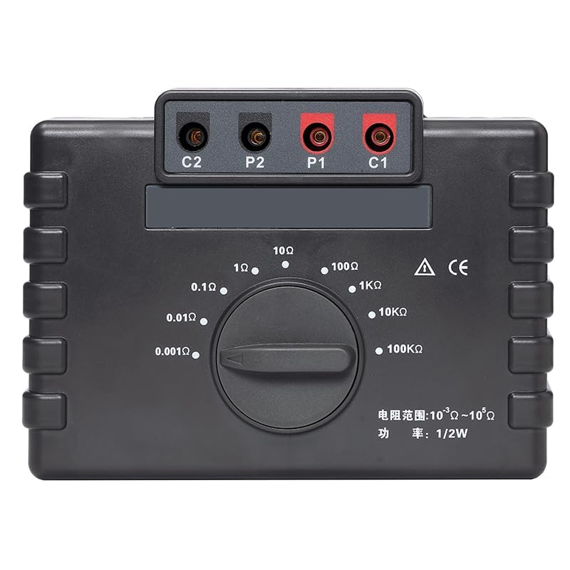 Lightning Protection Standard Ground Resistance Tester Meter Ground Resistance Resistance Measurement with Accuracy 0.05% Temperature Coefficient ±25ppm