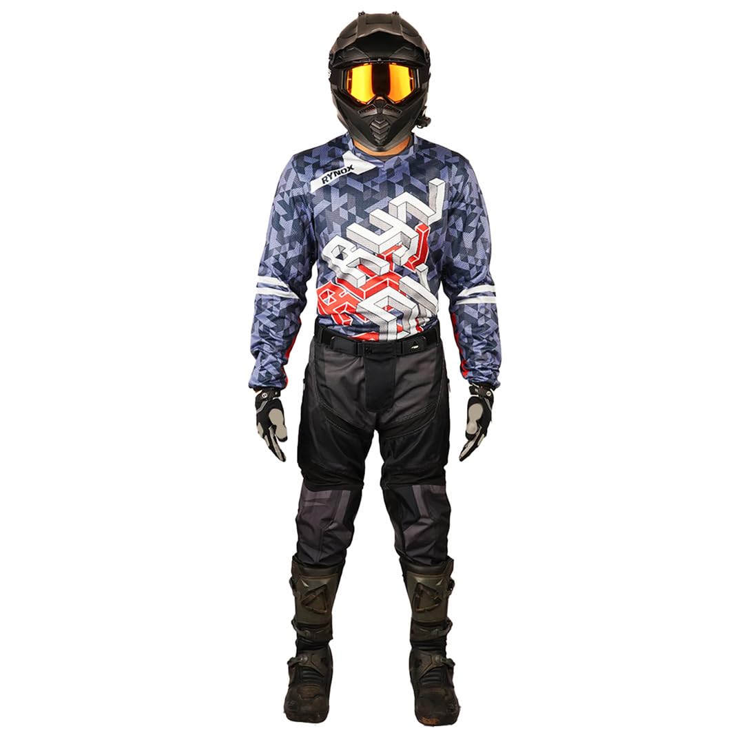 Rynox Fusion Neo Offroad Jersey | Mesh V-Shaped Collar Motocross
