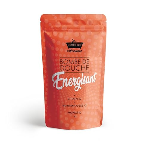 Pack Énergisant - 6 Bombes de Douche Revitalisantes (Citron, Pamplemousse, Monoï) | Parfums Fruités et Exotiques | Spa à Domicile | Fabriqué en Provence