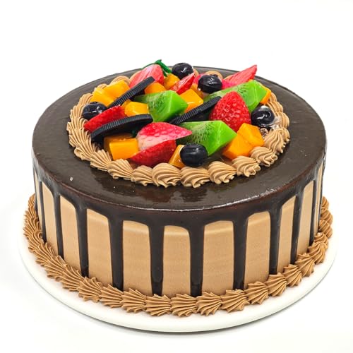 Nice purchase 6 inch Fake Birthday Cake Fake Food Bakery Shop Cake Display Model Party Decoration Faux Replica Cake (8" Wide with Style F)