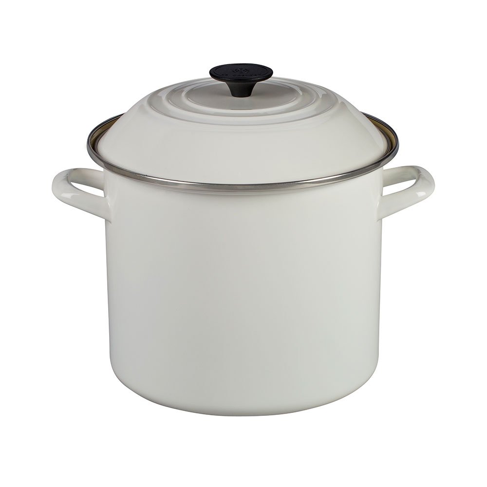 Le Creuset Enamel On Steel Stockpot, 6 Quart, White