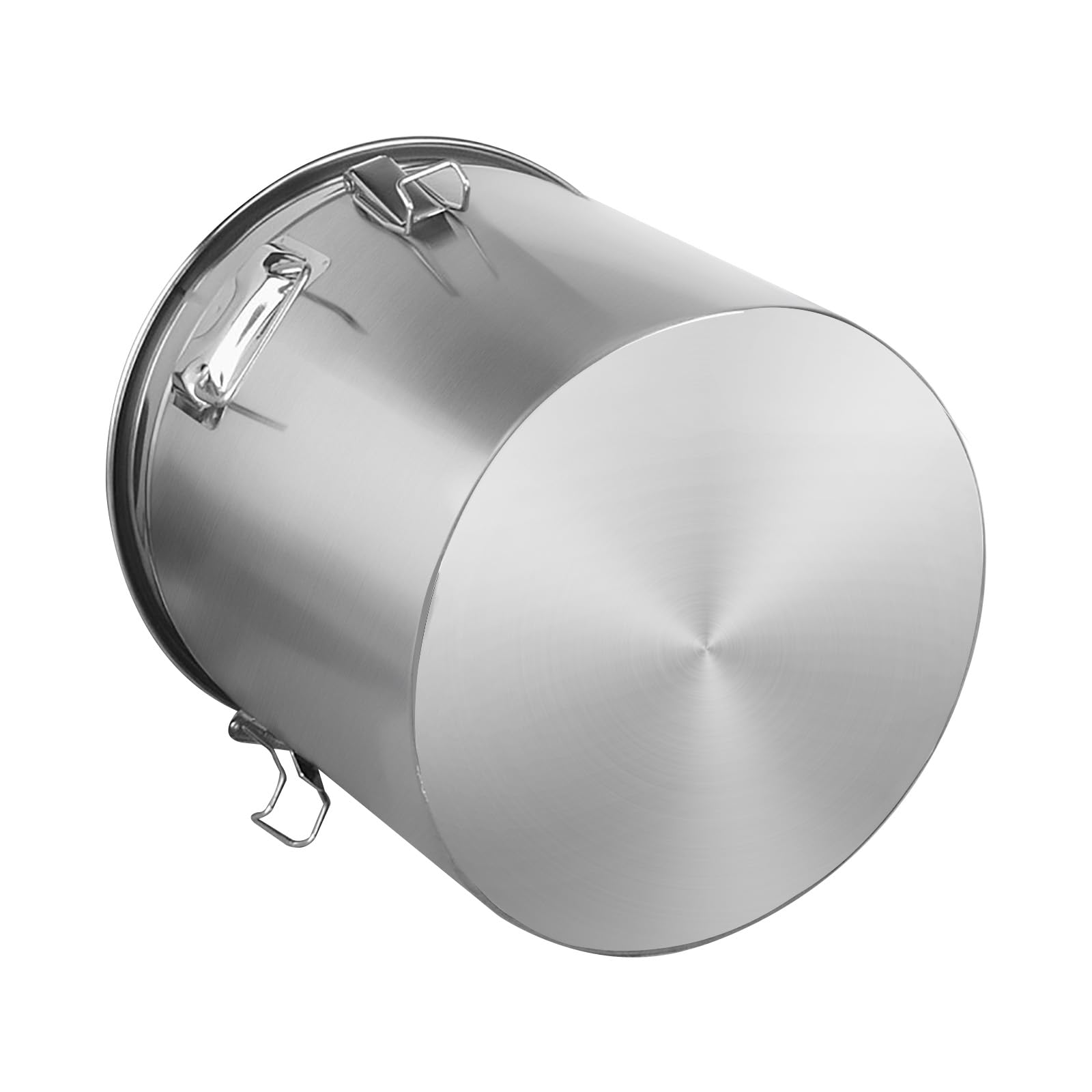 Bidón hermético para alimentos de acero inoxidable para granos, 6L, cubo de acero inoxidable con tapa para almacenamiento de cereales de harina de arroz