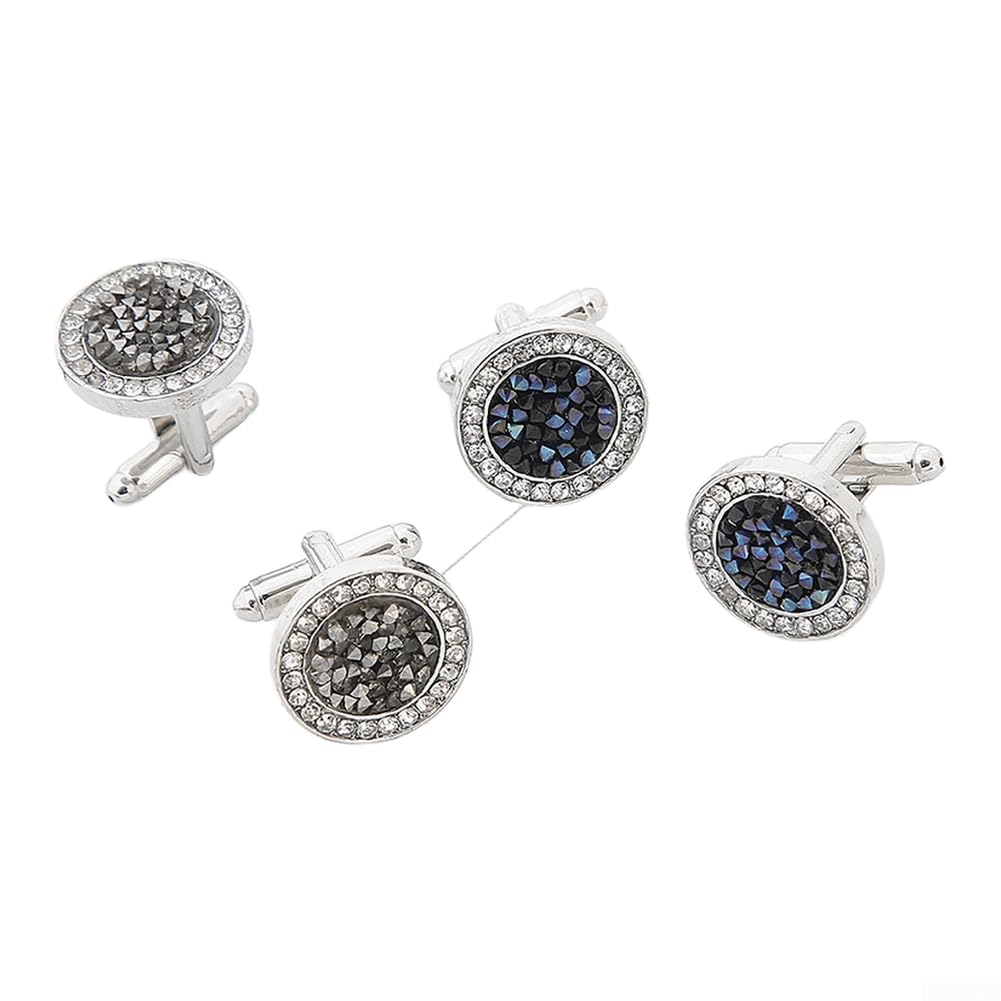 Aleación Zinc Cristales Negros 1.7cm Duraderos Aleación Zinc(Blue)
