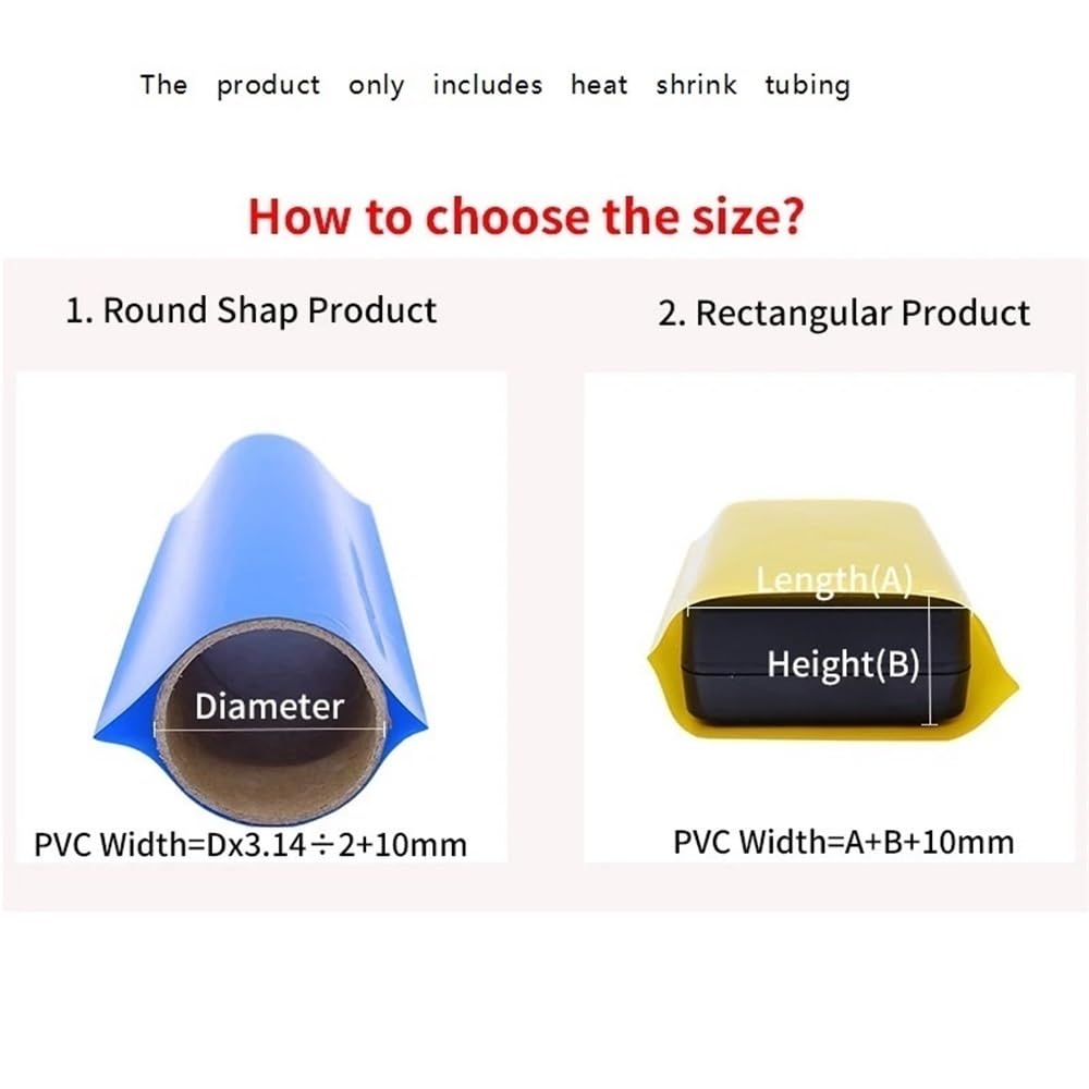 Guaina termorestringente impermeabile, Tubo di protezione del manicotto del cavo della guaina termorestringente in PVC di varie dimensioni(100MM*20METERS)