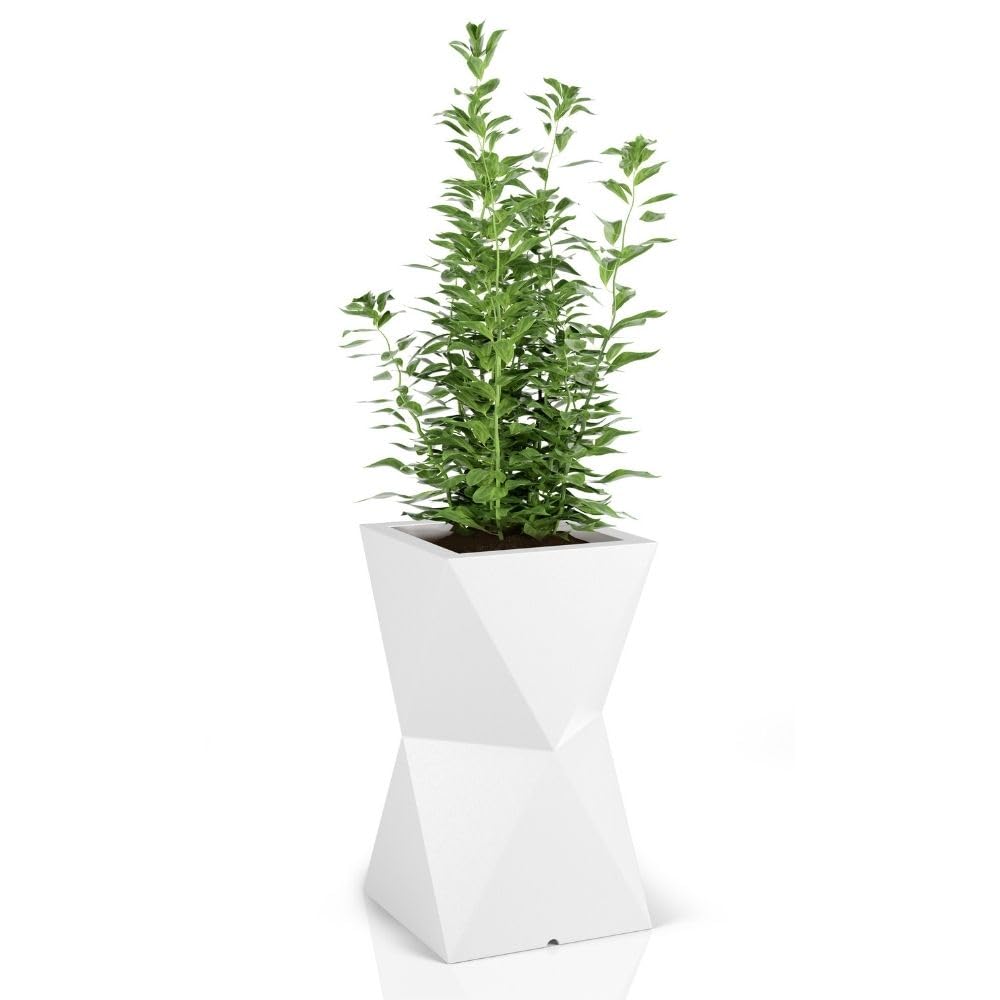 Pot de fleur haut Valencia pour une décoration moderne de terrasse et salon
