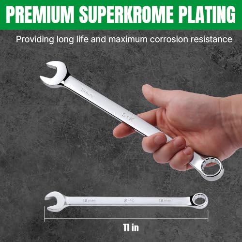 Image of SK 19 mm Combination Wrench, Metric, Premium CR-V Steel