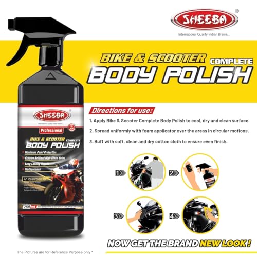 Image of SHEEBA Bike Scooter Scooty Motor Cycle Complete Body Polish Shiner (750 ml)