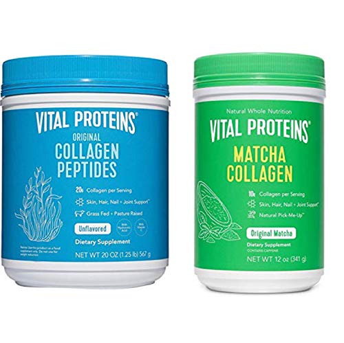 Vital Proteins Collagen Peptides Powder 20oz & Matcha Collagen 12oz