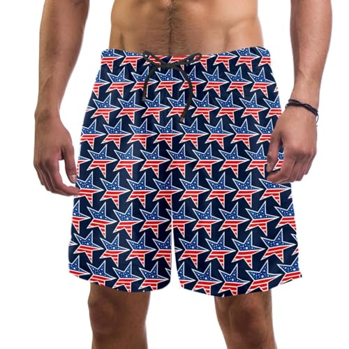 Maillot de bain anti humidité étoiles d'Amérique short de bain séchage rapide