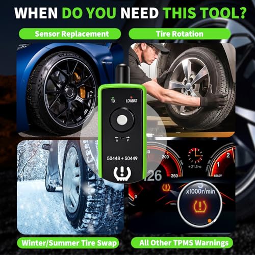 2IN1 TPMS Relearn Tool for GM and Ford with Model Switch Button, FIRSTOOL EL50448+EL50449 TPMS Reset Tool Tire Sensor Programmer Tire Sensor Reset Tool, TPMS Sensor Tool for GMC Lincoln Buick Cadillac — view 4