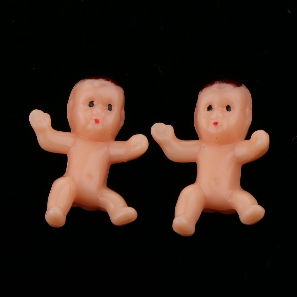60 Stück Mini-Babypuppen Aus Kunststoff – Je 2,5 Cm, Für Babypartys, Eiswürfelspiel & Deko
