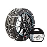 タイヤチェーン スノーチェーン 汎用 金属 車 滑り止め チェーン 9mm 亀甲型 ジャッキ不要 非常用 滑り止め 雪対策 雪道 凍結 コンパクト収納 155/80R14