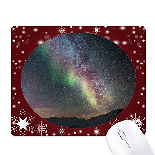 Tapis de souris ciel de nuages sombres hiver flocon de neige antidérapant