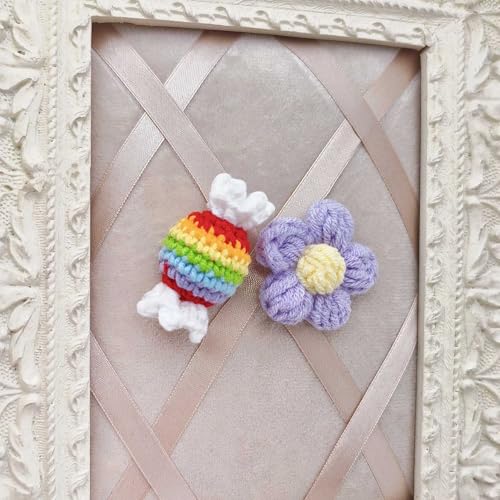 Image of Crochet Handmade Kawaii Brooch for Backpacks Clothing Jackets Hats, Cute Pins for Women Girls