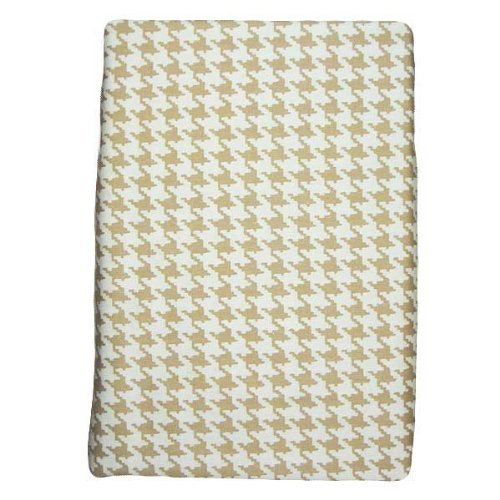 Glenna Jean Central Park Fitted Sheet, Tan/White