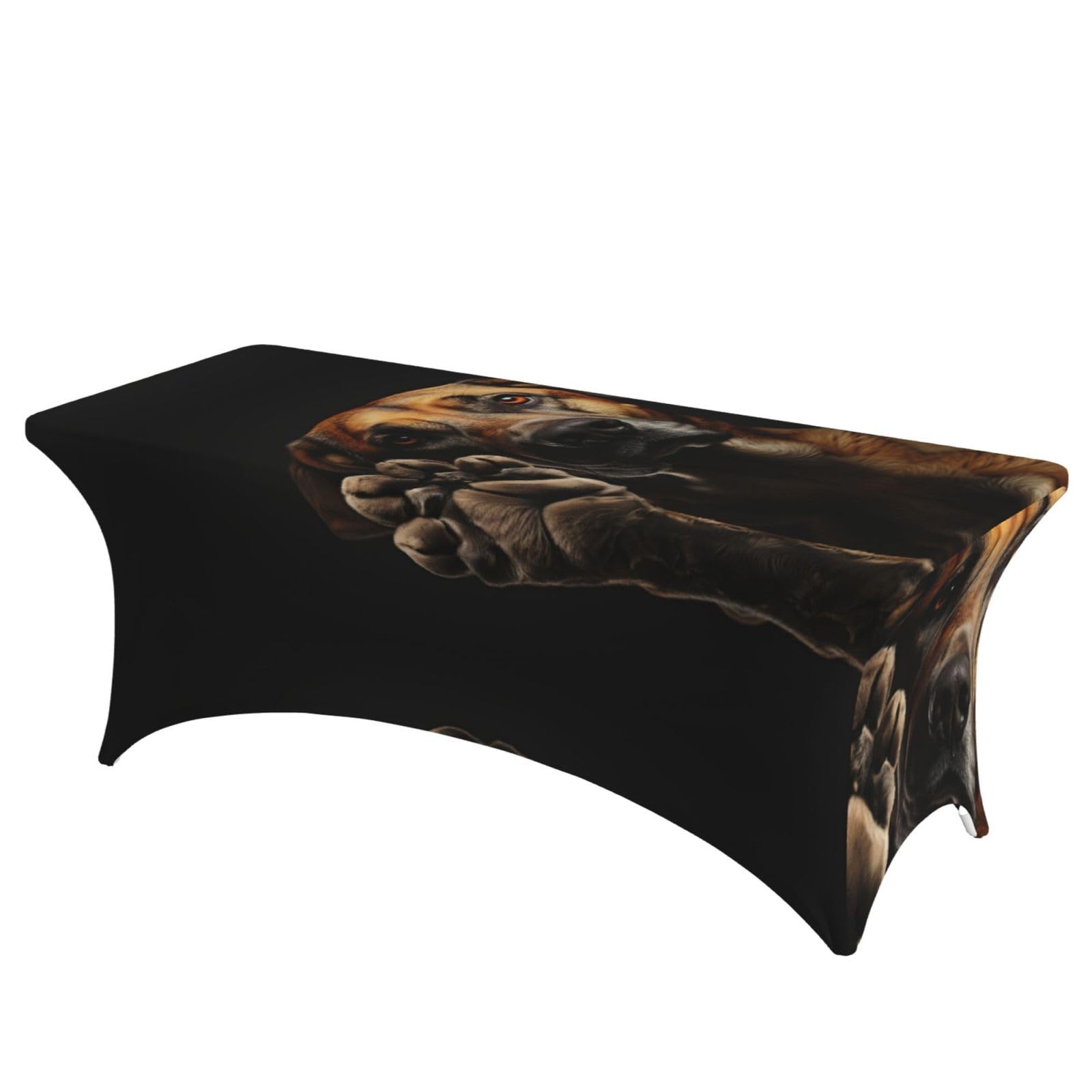 Nappe de table rectangulaire extensible à motif pattes pour fête et buffet réussi