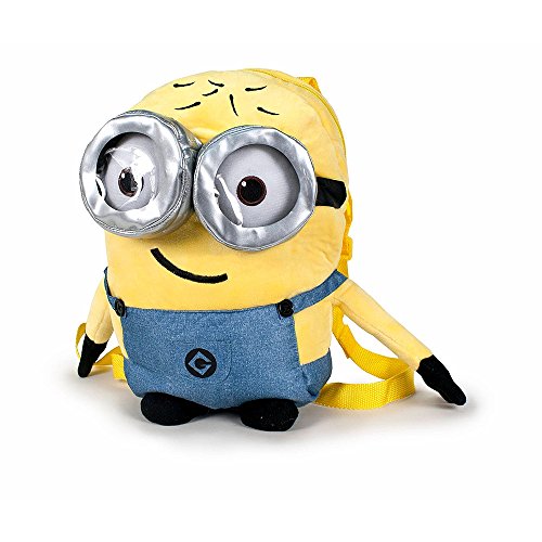 Minions: Peluche mochila clásico dos ojos  boca cerrada 24cm Calidad super soft