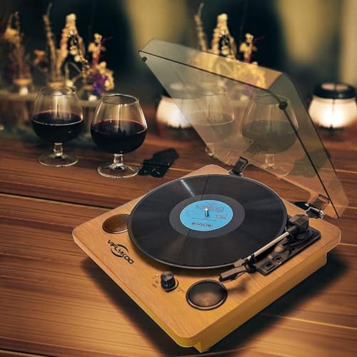 VIFLYKOO Platine Vinyle, Platine Vinyle Bluetooth avec 2 Haut-Parleurs Stéréo, Lecteur Vinyle Rétro Supporte Le sans Fil 3 Vitesses 33/45/78 u/Min, Prise Casque, Entrée AUX, Sortie RCA - Les Beatles, Paul McCartney, John Lennon, RIngo Starr, George Harrison VIFLYKOO Platine Vinyle, Platine Vinyle Bluetooth avec 2 Haut-Parleurs Stéréo, Lecteur Vinyle Rétro Supporte Le sans Fil 3 Vitesses 33/45/78 u/Min, Prise Casque, Entrée AUX, Sortie RCA – Image 8