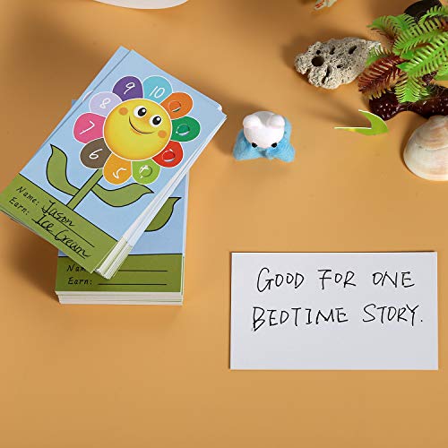 Image of ONEDONE Punch Cards 200 Pack Incentive Reward Cards for Classroom Kindergarten Preschool Home 3.9 inch x 2.4 inch Sunflower Reward Punch Card for Teachers Students Kids Behavior Management
