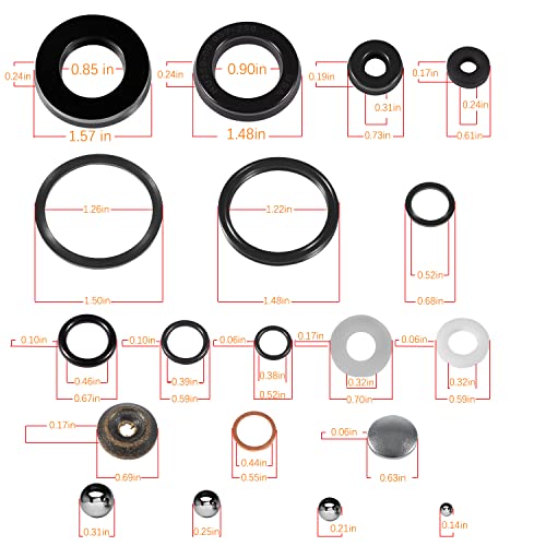 Image of 93642 Floor Jack Seal Replacement Repair Kit Compatible with Lincoln Walker Model 93642 2 Ton All Series Floor Jack Series B C E, Floor Jack Seal Replacement Kit