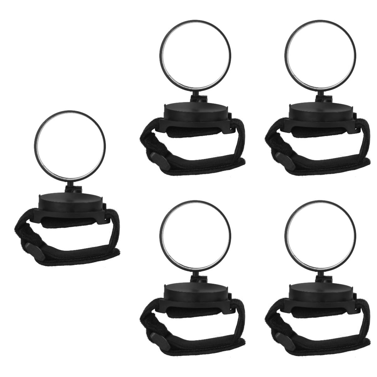 TOYANDONA 5 Pièces Rétroviseur de Vélo Rotatif pour Poignet Miroir Arrière Portable pour Cyclisme Accessoire pour Sécurité Montagne et Route