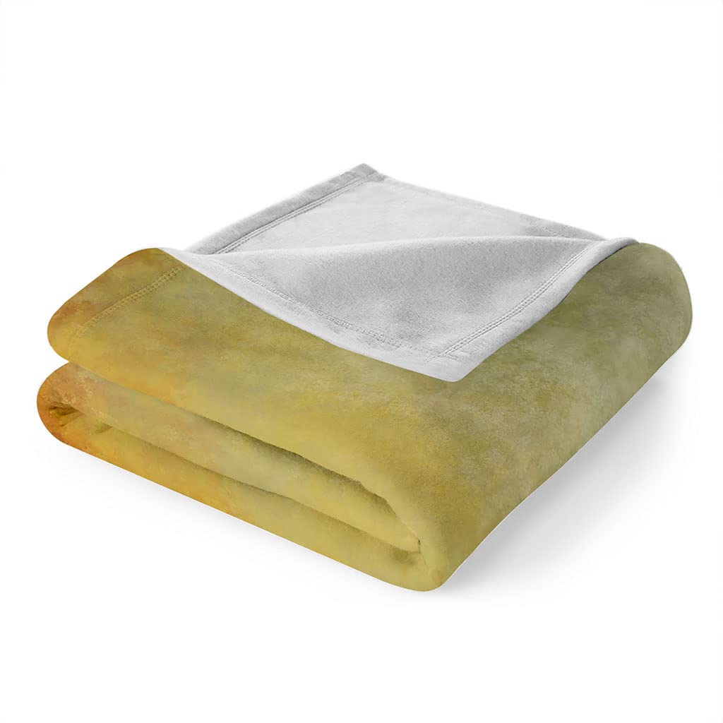 Mantas para Cama De Franela Invierno para Infantil Y Adulto 150X200Cm Manta Polar De Felpa De Microfibra Suave para Sofá, 3D Estampado Dorado con Estilo Patrón, Cálida Y Transpirable