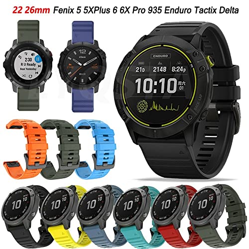 Correa de silicona de 20mm con sistema EasyFit para Garmin Fenix 6S Pro 2
