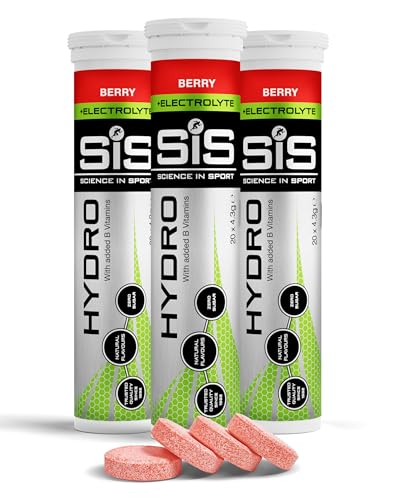 Science in Sport Hydro Electrolyte Tablets 60 pcs. Berry – Vegan & Gluten-Free, Ideal to Promote Hydration and Maintain Electrolytes Balance (Packaging May Vary)