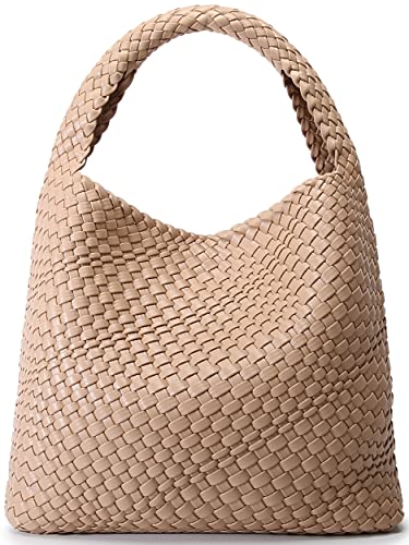 Queenoris Fashion Hobo Bags for Women Top-handle Shoulder Bag Vegan Leather Purses Soft Summer Tote Bag