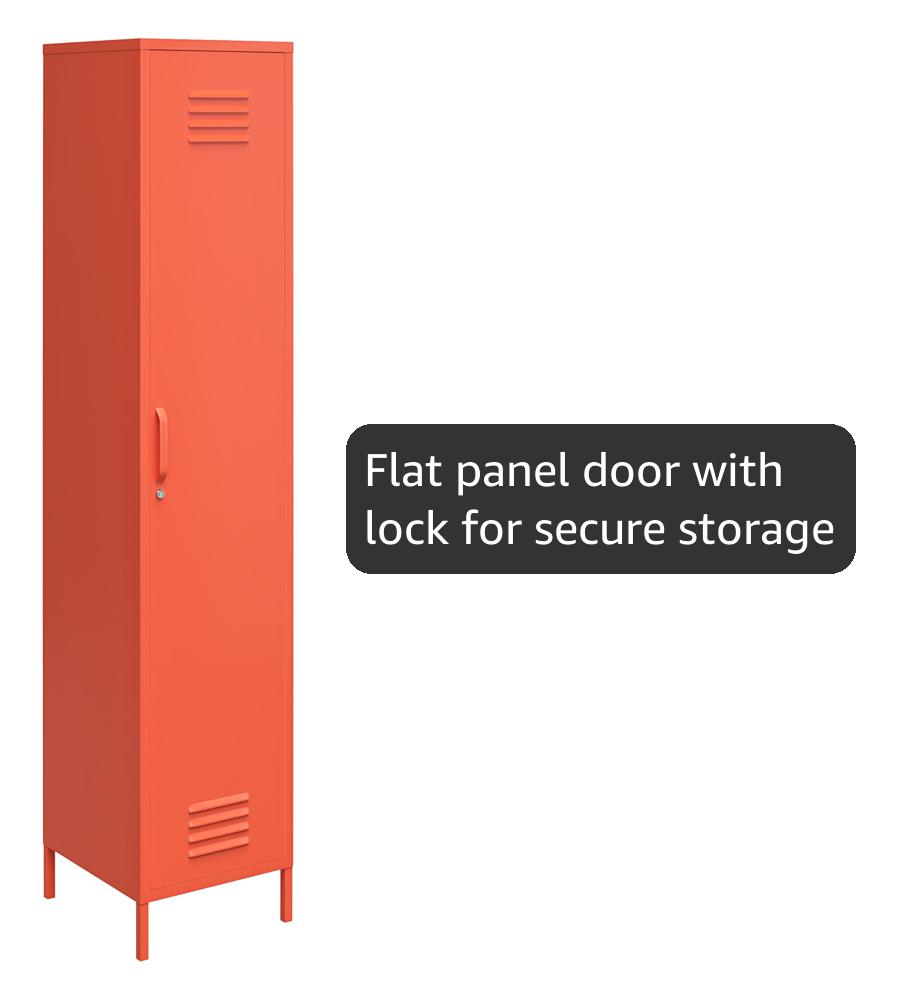 Amazon.com: Novogratz Cache Single Metal Locker Storage, Orange