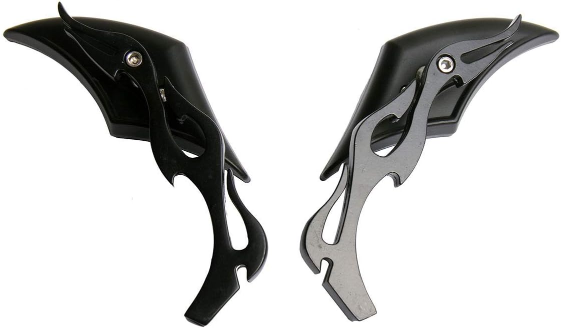 Small Black Diamond Rear View Mirrors Compatible for 1996 Kawasaki Vulcan 800 VN800A