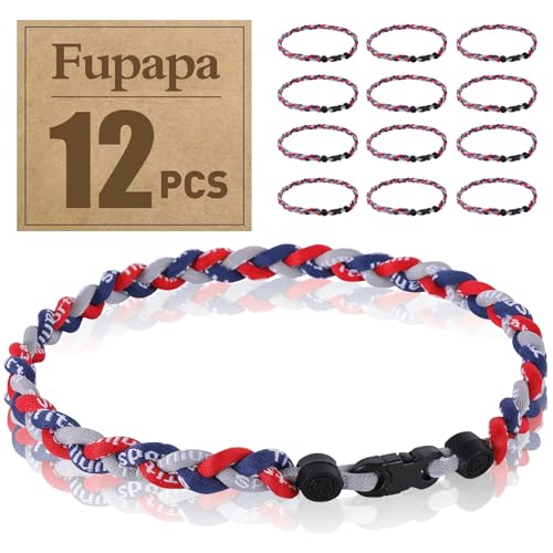 Fupapa Premium 12Pack Baseball Necklaces Multi-Color 18inches Sports Necklaces Ideal for Baseball Team Gifts Party Favors Sports Parties