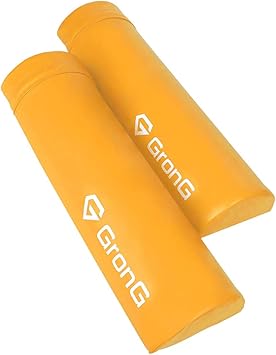 Amazon Grong グロング ストレッチ用ポール ヨガポール ハーフカット 2本組セット 49cm ソフト イエローオレンジ Grong グロング フォームローラー