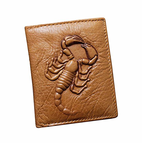 3D Scorpion Mens Genuine Leather Credit Card Holder Wallet Bifold ID Cash Clutch2