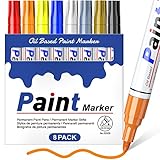 Permanent Paint Pens Paint Markers for Plastic Metal,Oil Based Paint Marker Pens Set,Quick Dry and W