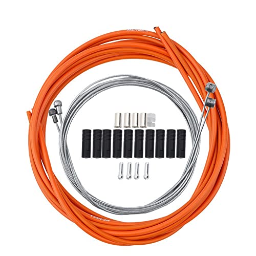 Universal Bicycle Shifter Cable Housing Set for Shimano for Sram Derailleur brake tube MTB road bike (orange)