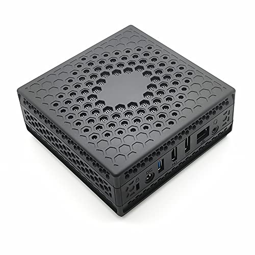 Fanless Mini PC Silent Desktop Computer Windows 10 Pro DDR4 8GB+128GB SSD, Intel Celeron J4125 Processor(up to 2.7GHz), 2 HDMI Support 4K@60Hz, 2.4G/5G Dual WiFi, BT 4.2