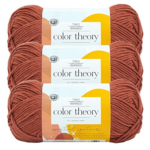 Image of Lion Brand Yarn, Color Theory Worsted Weight Yarn for Knitting and Crochet, Canyon, 3 Pack, Acrylic Fiber with Modern Color Palette, Perfect for Sweaters, Hats and Cozy Blankets
