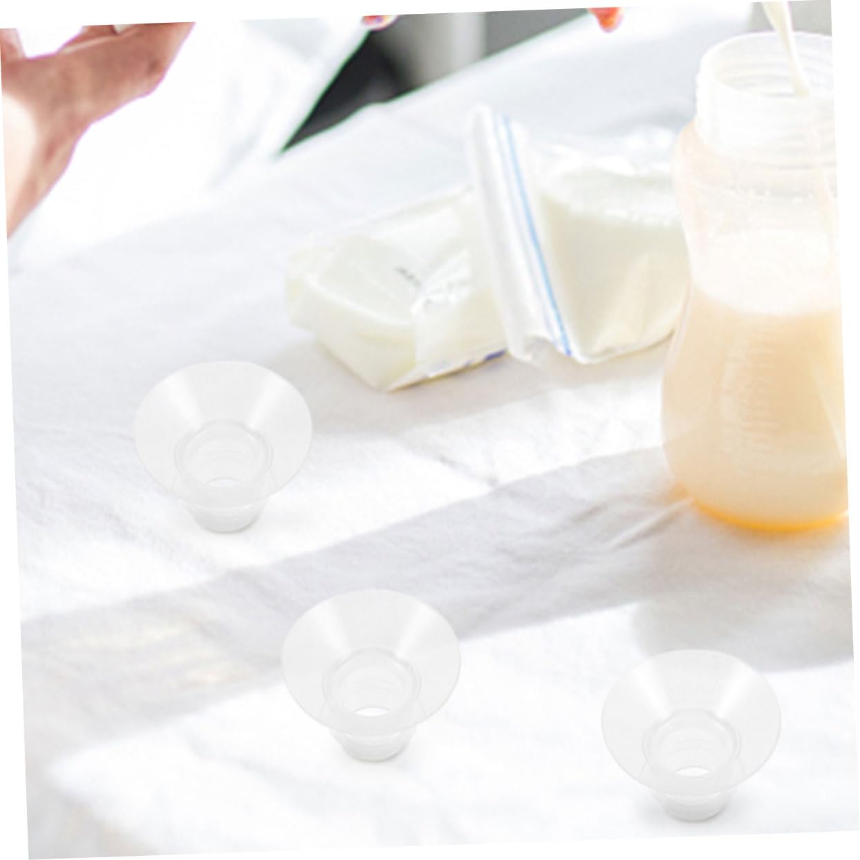 CIMAXIC Silicone Flange Inserts 21mm 4 Pack Soft Sturdy for Supplies Breastfeeding